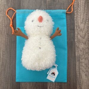 Jellycat Fluffy Snowman with Blue Bag